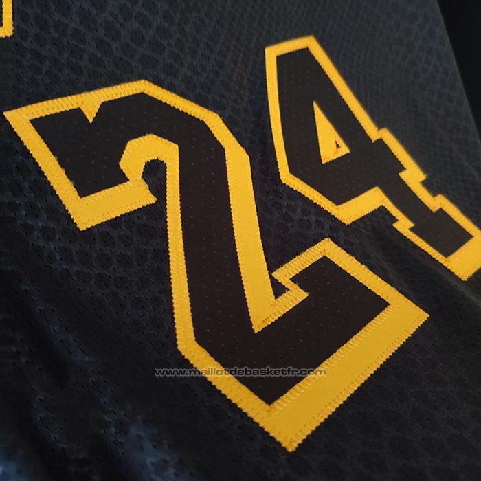 Maillot Los Angeles Lakers Kobe Bryant #24 Black Mamba Authentique Noir